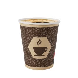 Inde Set de 8 Vasos de Cartón para Café con Tapa, 250 cc (18 Unidades) Inde Set de 8 Vasos de Cartón para Café con Tapa, 250 cc (18 Unidades)