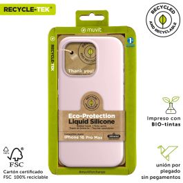Muvit Funda Liquid Silicone para Apple, Eco con Certificado GRS, Suave y Antideslizante Muvit Funda Liquid Silicone para Apple, Eco con Certificado GRS, Suave y Antideslizante
