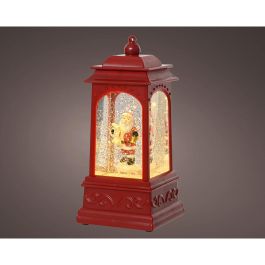Lumineo Farol de agua Santa Claus 2 LEDs, luz cálida fija, a pilas, uso interior 9x9x20,5 cm