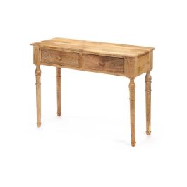 Mesa Recibidor 2 Cajones Lineas Natural Giftdecor 98X77CM Mesa Recibidor 2 Cajones Lineas Natural Giftdecor 98X77CM