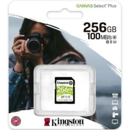 Kingston SDS2/256GB Tarjeta Memoria SDXC 256GB Clase 10, 100MB/s, Compatible con 4K y Full HD