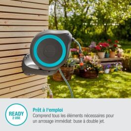 Gardena Rollup Portamangueras automático 15m, anti UV y algas, incluye lanza pulverizadora y conectores Gardena Rollup Portamangueras automático 15m, anti UV y algas, incluye lanza pulverizadora y conectores