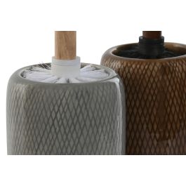 DKD Home Decor Escobillero Gris Marron Gres y Pe 11 x 40 x 11 cm (2 Unidades)