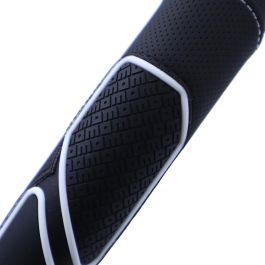 MOMO MOMLSWC0PROBW Funda de Volante Profile Black-White, 38-39 cm, Poliuretano, Agarre Firme y Confort Universal