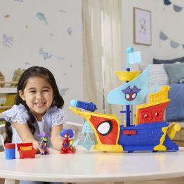 Hasbro Barco Pirata Spidey Burbujas y Telarañas de Agua, Marvel Spidey y sus Increíbles Amigos, HASG06665S0, a partir de 4 años