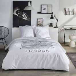 Juego de cama - TODAY - JAVA - 2 personas - 240x220 cm - Algodón - Estampado Londres - Blanco