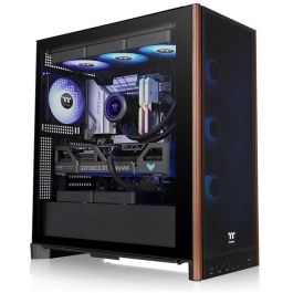 Thermaltake Caja Midi Tower S370 WS Negra para PC, ATX, EATX, Micro-ATX, Mini-ITX, Vidrio Templado, Ideal para Gaming