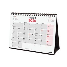 Finocam S-210x150 mm Mv Neutro Calendario de Sobremesa 2026 para Escribir y Planificar | Ideal Hogar y Oficina con Espiral Doble