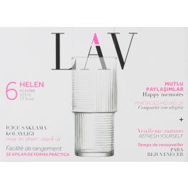 Set de 6 vasos Helen 515 cc - LAV (8 Cajas) Set de 6 vasos Helen 515 cc - LAV (8 Cajas)