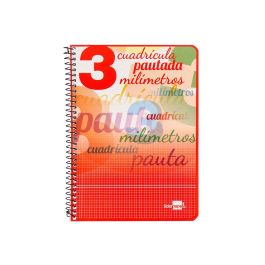 Cuaderno Espiral Liderpapel Cuarto Pautaguia Tapa Blanda 40H 75 gr Cuadro Pautado 3 mm Con Margen Colores Surtidos 10 unidades