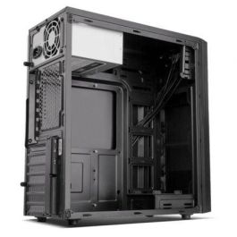 Nox NXLITE010 Caja Semitorre con Fuente 500W ATX, mATX, ITX, Frontal Cepillado, GPU 345mm, USB 3.0, Negro