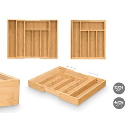 Kinvara Cubertero de Bambú Plegable y Extensible, 7 Compartimentos para Cajón, Organizador de Cubiertos, Medidas 32x36x5 cm Natural (6 Unidades) Precio: 65.49999951. SKU: B133JBPQ3M