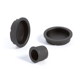 DUVER Kit 3 Tiradores Redondos para Puerta Corredera Negro Mate de Zamak Precio: 5.50000055. SKU: B16XGKV57B