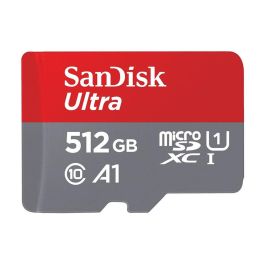 SanDisk Tarjeta de memoria Ultra microSDXC 512GB Clase 10, UHS-I, U1, A1, 150MB/s con adaptador SD