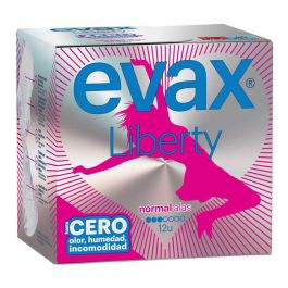 Evax LIBERTY Compresas Normal con Alas, Flexicel, 12 Unidades