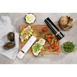 Zwilling ENFINIGY Molinillo Eléctrico Sal y Pimienta, Juego 2 Piezas, Negro/Blanco, Molienda Ajustable