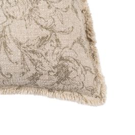 Cojín Flores Beige Oscuro 60 X 40 cm