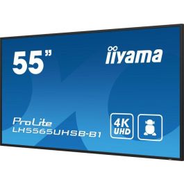 iiyama LH5565UHSB-B1 pantalla de señalización Diseño de quiosco 138,7 cm (54.6") LED Wifi 800 cd / m² 4K Ultra HD Negro Procesador incorporado Android 11 24/7 iiyama LH5565UHSB-B1 pantalla de señalización Diseño de quiosco 138,7 cm (54.6") LED Wifi 800 cd / m² 4K Ultra HD Negro Procesador incorporado Android 11 24/7
