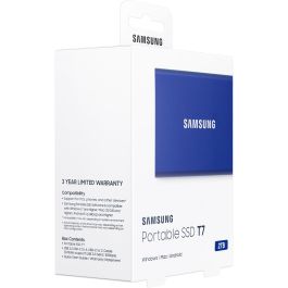 Samsung Portable SSD T7 2TB USB 3.2 Gen 2 Azul 1050 MB/s SSD