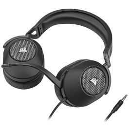 Corsair Auriculares Gaming HS65 Carbono, Cancelación de Ruido Micrófono, USB, Conectividad Alámbrica, Juego