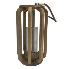 DKD Home Decor Portavela Alpino de Mango y Cristal Natural - Diseño Decorativo para Hogar - 26 cm Ancho x 47 cm Alto x 26 cm Largo Precio: 50.49999977. SKU: B1KBHFB6C5