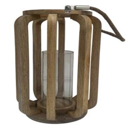 DKD Home Decor Portavela Alpino de Mango y Cristal Natural 25x25x35 cm Precio: 37.50000056. SKU: B14MLFKK74