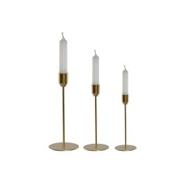 Candelabro Glam DKD Home Decor Dorado 8 x 20 x 8 cm Set de 3