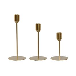 Candelabro Glam DKD Home Decor Dorado 8 x 20 x 8 cm Set de 3