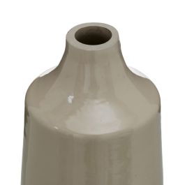 Botella Beige Plateado Aluminio Cristal 17 x 16 x 44 cm Decorativa