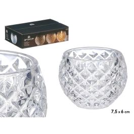 Giftdecor Portavela de Cristal con Forma de Rombo, Pequeño, para Decoración o Regalo, Transparente, Dimensiones: 7.5x6x7.5 cm (Set de 24) Precio: 26.49999946. SKU: B1946GVVBB