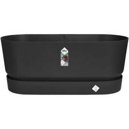 Greenville Oval Planter - Plastic - con ruedas - Ø60 - Negro