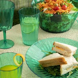 Vaso de agua Quid Iris Verde Plástico 400 ml (12 Unidades)