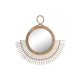 Espejo de pared DKD Home Decor Marrón Natural Urbano 68 x 2 x 68 cm