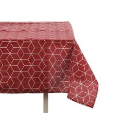 Kinvara Mantel de Loneta Antimanchas Abstracto Granate 140x180 cm - 70% Algodón, 30% Poliéster (10 Unidades)
