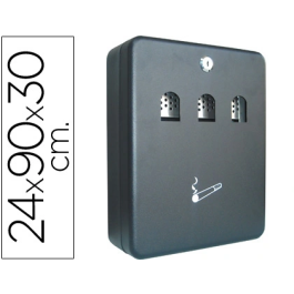 Q-connect Cenicero Buzon Metálico 240x90x300 mm con Cerradura y Llaves