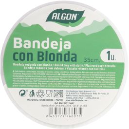Bandeja Redonda con Blonda 35 cm Algon (30 Unidades) Bandeja Redonda con Blonda 35 cm Algon (30 Unidades)