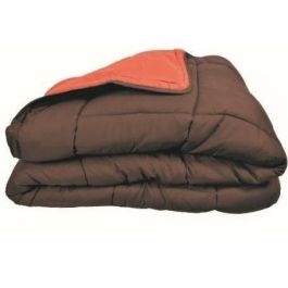 Edredón de microfibra 400g / m² CALGARY Chocolate y Coral 220x240cm Edredón de microfibra 400g / m² CALGARY Chocolate y Coral 220x240cm