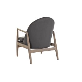 DKD Home Decor Butaca Moderna Tapizada Gris Oscuro, 69x89x68 cm, Estructura Abeto y Asiento Poliéster, Altura Asiento 45 cm