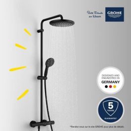 Columna de ducha con mezclador termostático - Ahorro de agua - GROHE Vitalio Start System 250 - Negro mate - 266772431