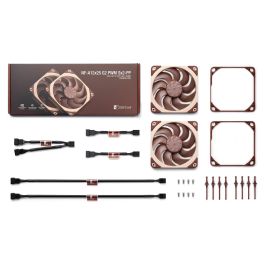 NOCTUA NF-A12x25 G2 PWM Sx2-PP Ventilador de 120mm PWM para PC, 2 Unidades, Beige