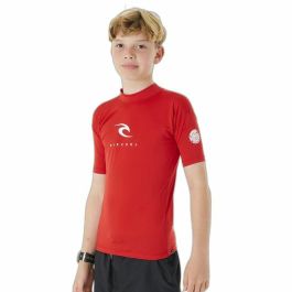 Camiseta de Manga Corta Niño Rip Curl Corps L/S Rash Vest Rojo Licra Surf