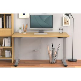 Digitus Bastidor de Mesa Eléctrico de Altura Ajustable, Dual-Motor, 3 Niveles, 100 kg, Gris, 2 Patas