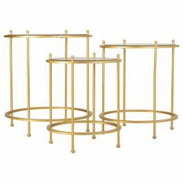 Juego de 3 mesas Alexandra House Living Oro 53 x 60 x 53 cm