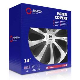 Sparco Tapacubos Sicilia Bicolor 14" Plata-Negro SPC1473SVBK 4 Unidades