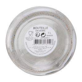 Home Deco Factory Botella de Vidrio 1 L Mirage Colección Decorada con Cierre Mecánico