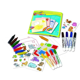 Crayola Mini Kids Mi Primera Caja para Colorear y Pegatinas para Niños Pequeños a Partir de 12 Meses Kit Completo
