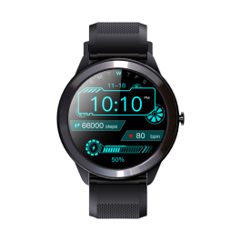 Leotec Smartwatch Multisport Wave Negro - Reloj Inteligente con Pulsómetro y Oxímetro, Pantalla Táctil a Color, Notificaciones y Resistencia IP68