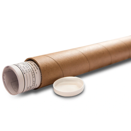 Q-connect Tubo Portadocumentos Cartón Reciclado 40x430 mm con Tapas de Plástico