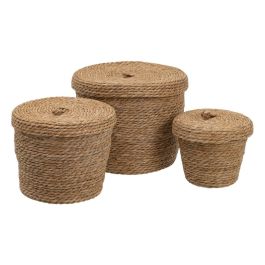 Cesta Multiusos 3 Piezas 28 x 28 x 36 cm Natural Fibra natural Precio: 47.94999979. SKU: S8802841