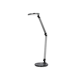 Q-connect Lámpara Escritorio LED 9W 600 LM Táctil 3 Niveles Blanca Cabeza Brazo Orientable Inalámbrica Negro